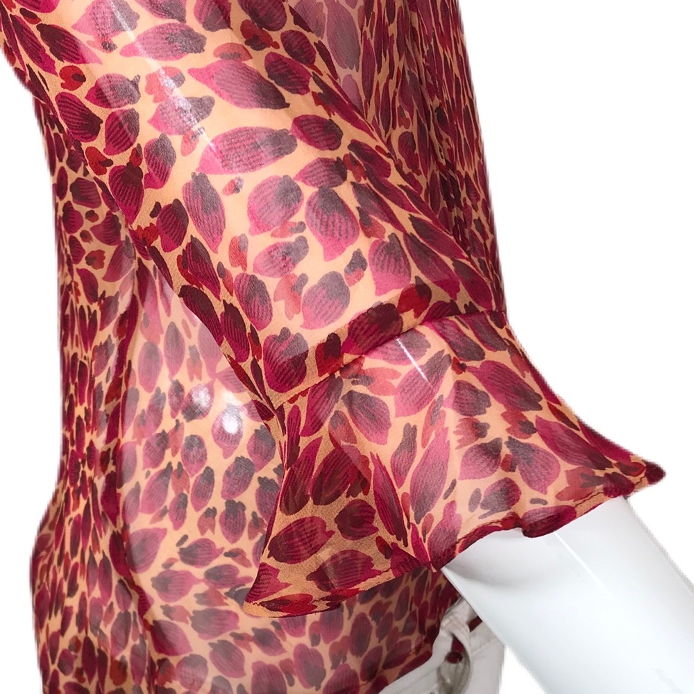 Alice & Trixie New York ❤NEW❤ Medium (M) Silk Tie Neck Blouse - Picture 3 of 10